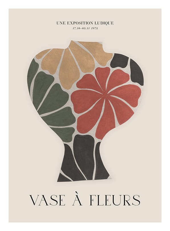 Flower Vase Plakat (50x70 cm)- Retro Dreamscape