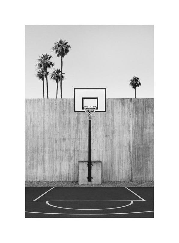 California Basketball Court Affiche (50x70 cm) - Posters de sport