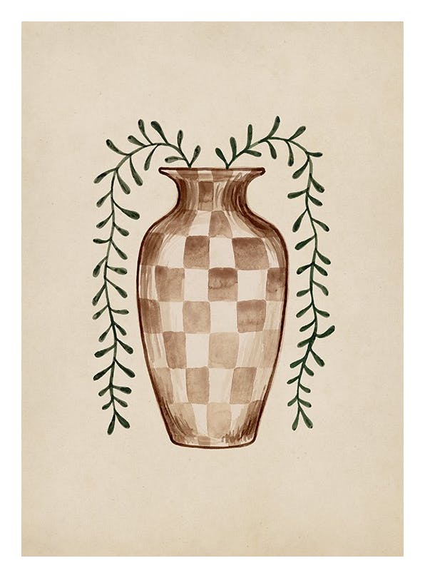 Checkered Vase Poster (50x70 cm)