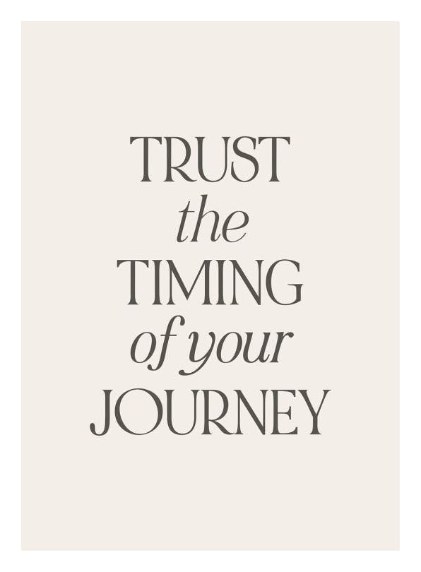 Prints - Trust the Timing Print (21x30 cm) - Text posters