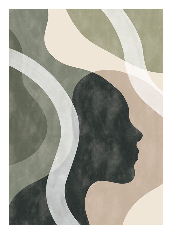 Shapes of a Face No1 Poster (50x70 cm)