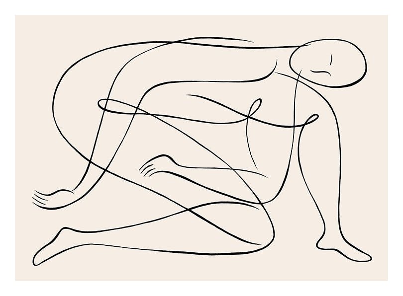 Line Art Pose Print (50x70 cm)
