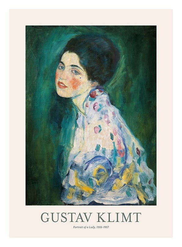 Gustav Klimt - Portrait of a Lady Poster (50x70 cm) - Schilderijen van beroemde schilders
