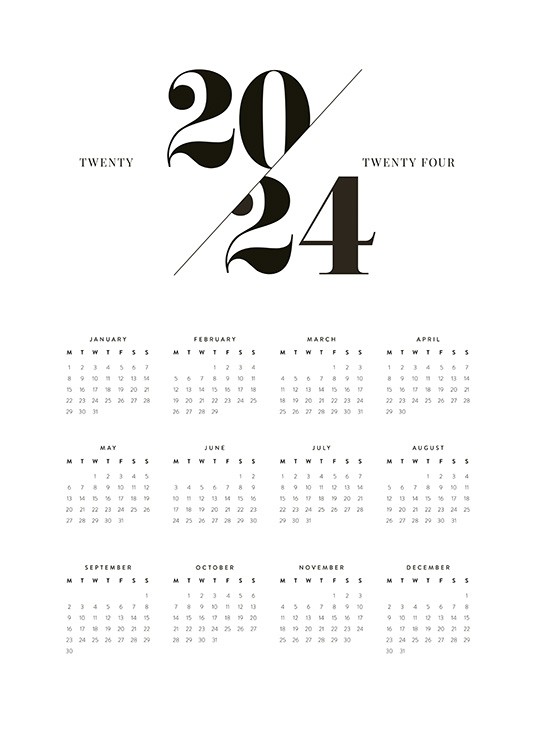 Calendar 2024 Affiche