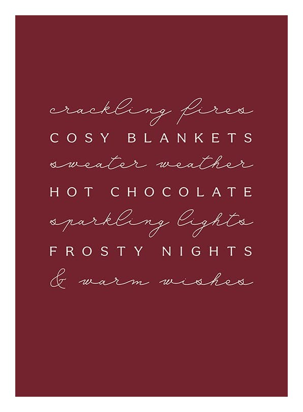 Warm Wishes Affiche (50x50 cm) - Saisons