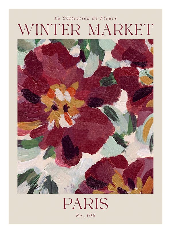 Winter Market Poster (30x40 cm) -  Jahreszeiten