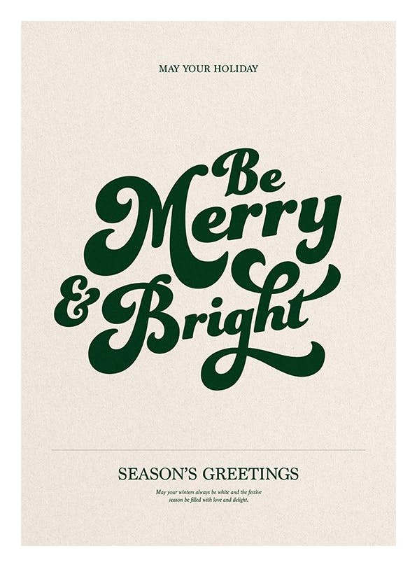 Be Merry and Bright Affiche (40x50 cm) - Saisons