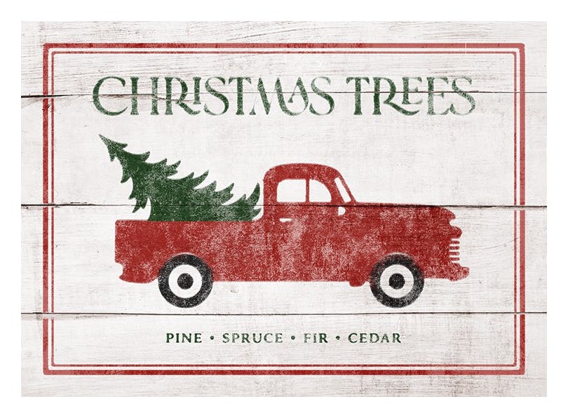 Vintage Holiday Sign Affiche (13x18 cm) - Saisons