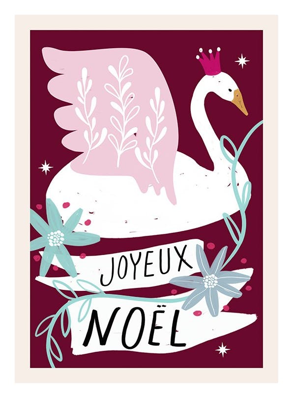 Noël Swan Poster (13x18 cm) -  Jahreszeiten