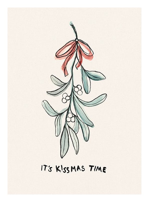 It's Kissmas Time Poster (50x70 cm) -  Jahreszeiten