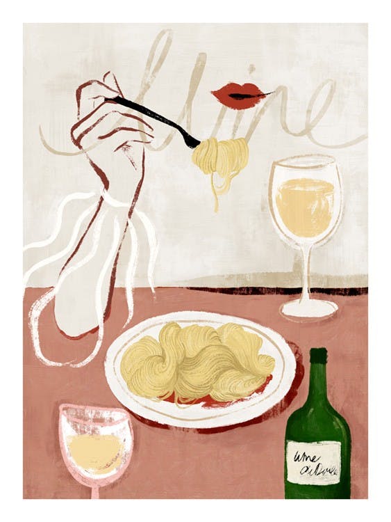 Wine and Pasta Poster 0