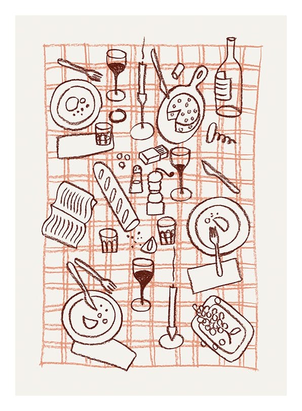 The Dinner Table Plakat (30x40 cm)- Plakaty do kuchni