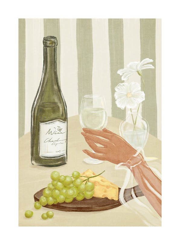 Prints - Time for Wine Print (40x50 cm) - Wine and cocktails posters