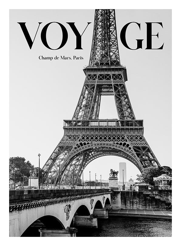 Paris Voyage Plakat (30x40 cm)- Paryż