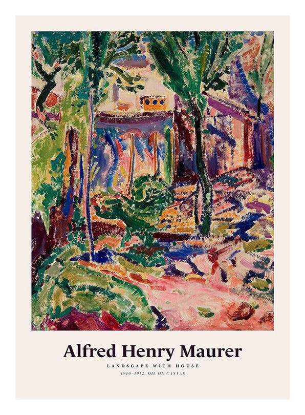 Prints - Alfred Henry Maurer - Landscape with House Print (30x40 cm) - Paintings by famous painters