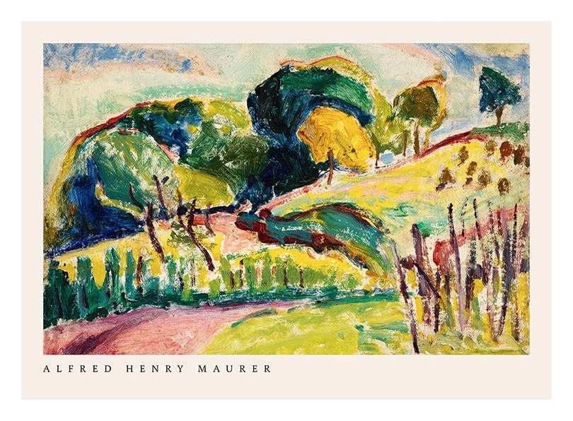 Alfred Henry Maurer - Hills Poster (30x40 cm)- Dipinti di pittori famosi
