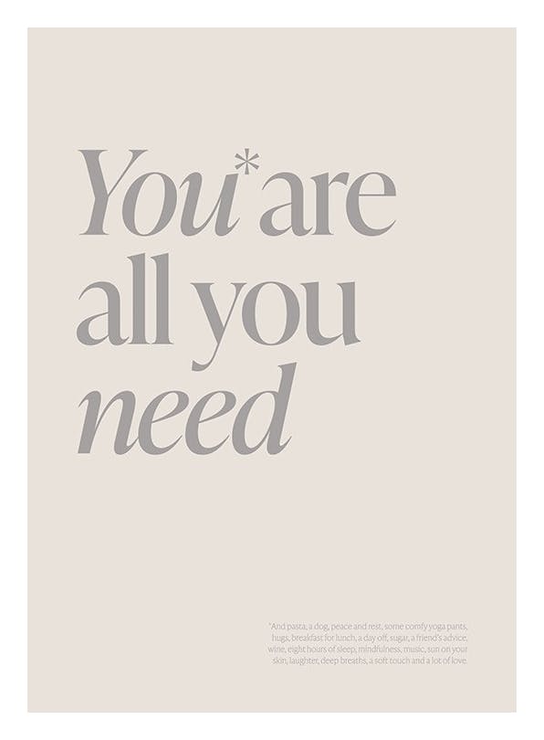 All You Need Poster (21x30 cm)- Poster motivazionali