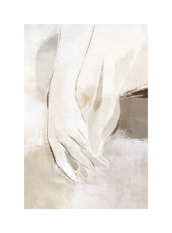 Prints - Soft Hands Print (50x70 cm) - Paintings