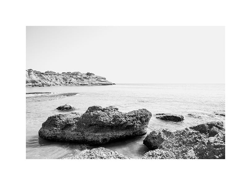 Monochrome Shore Affiche (30x40 cm)  Photos en noir et blanc