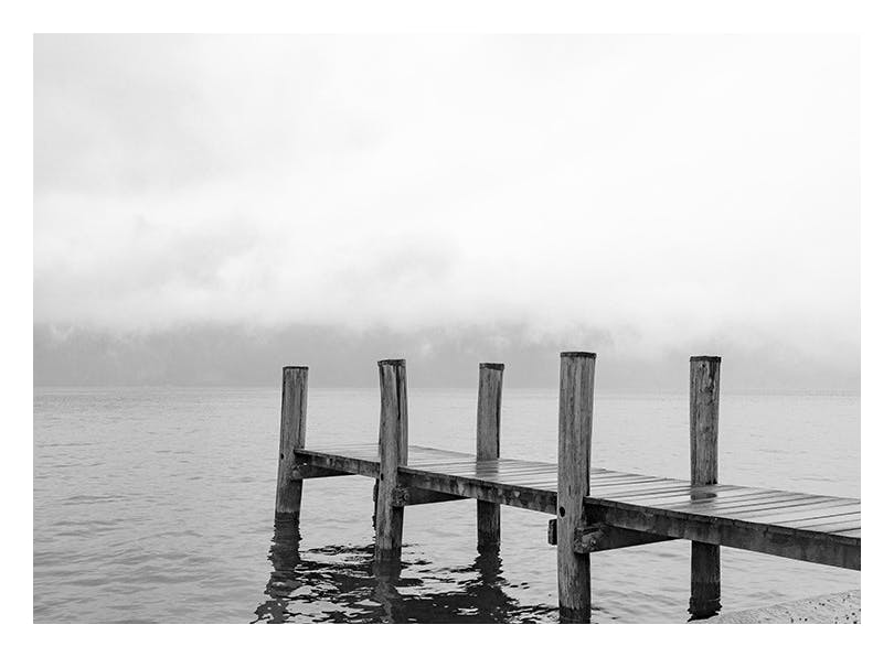 Peaceful Jetty Plakat (50x50 cm)- Czarno-białe zdjęcia