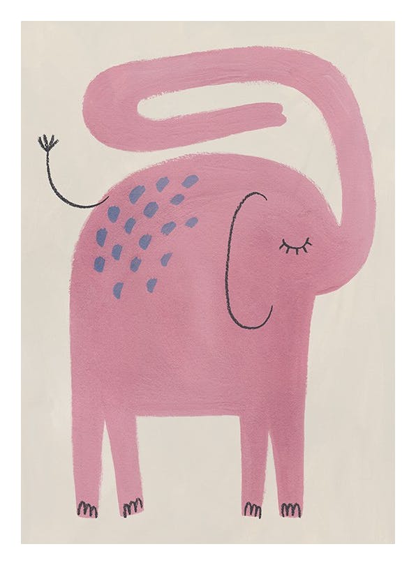 Elegant Elephant Poster (30x40 cm)- Poster per bambini