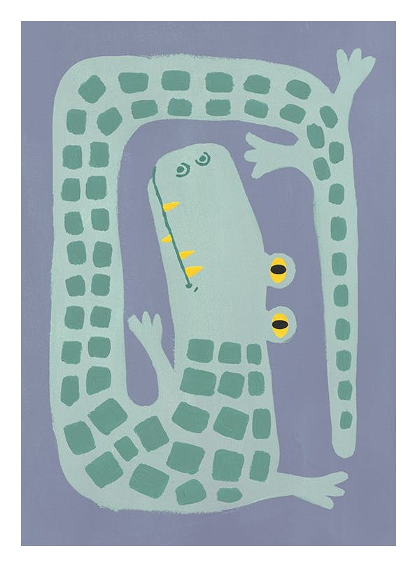 Prints - Crooked Crocodile Print (30x40 cm) - Kids posters