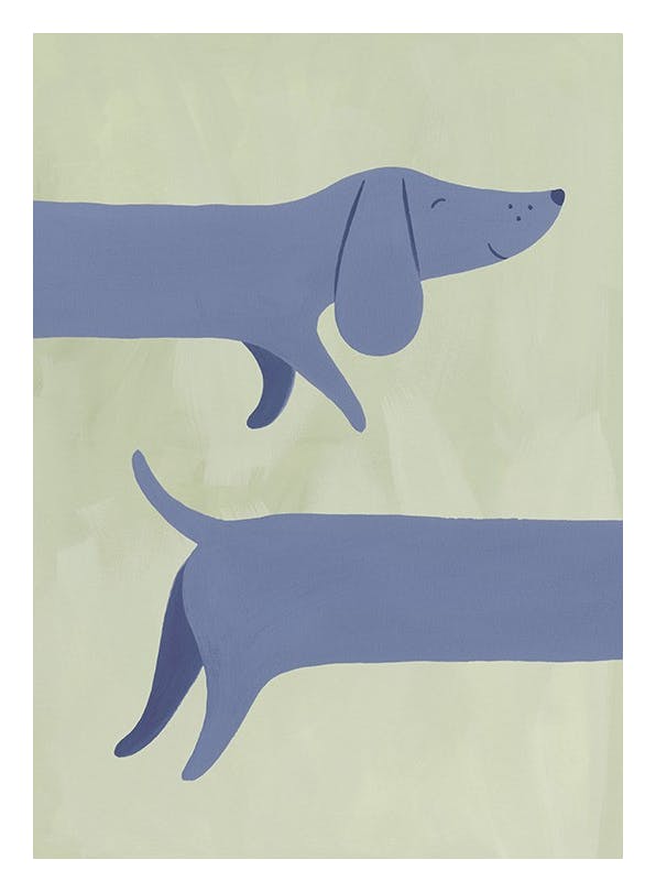 Double Dachshund Plakat (30x40 cm)- Plakaty dla dzieci
