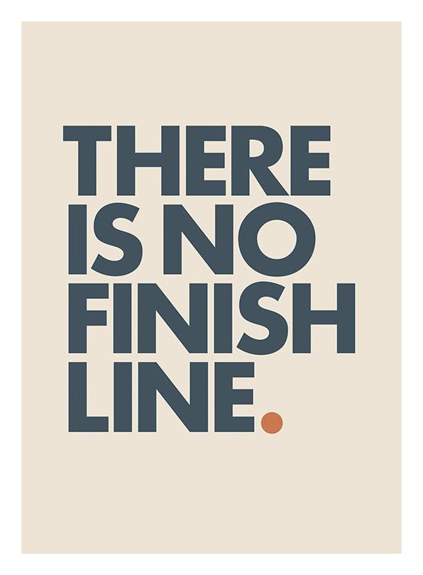 No Finish Line Affiche (30x40 cm) - Posters de sport
