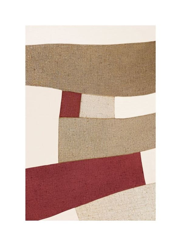 Red and Beige Patchwork Affiche (50x70 cm) - Affiches d'art abstrait