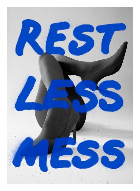 Prints - Rest Less Mess Print (30x40 cm) - Typography prints