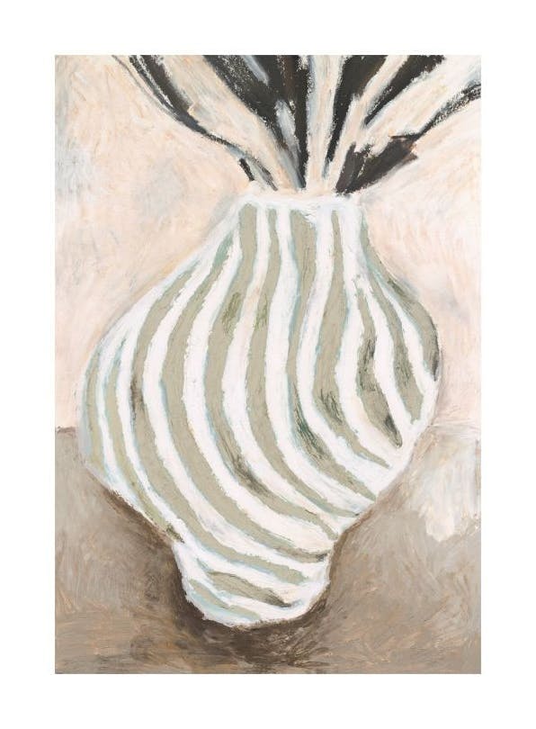 Prints - Striped Vase Print (50x70 cm) - Paintings