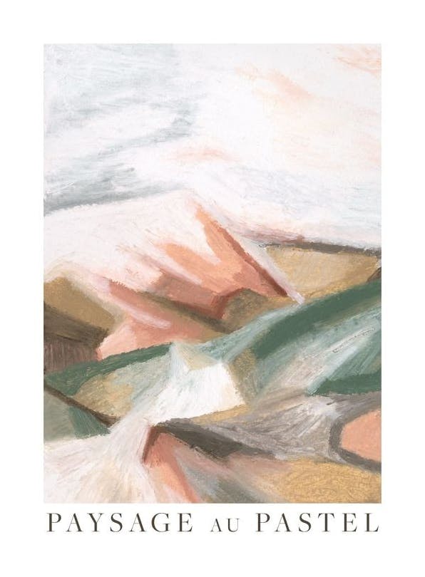 Paysage Au Pastel No1 Print (50x70 cm)