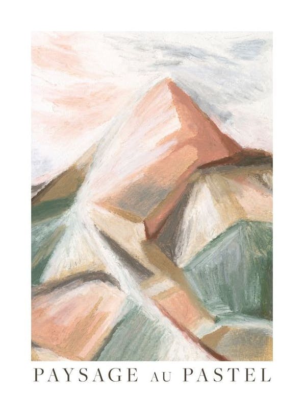 Paysage Au Pastel No2 Affiche (30x40 cm) - Affiches de peintures