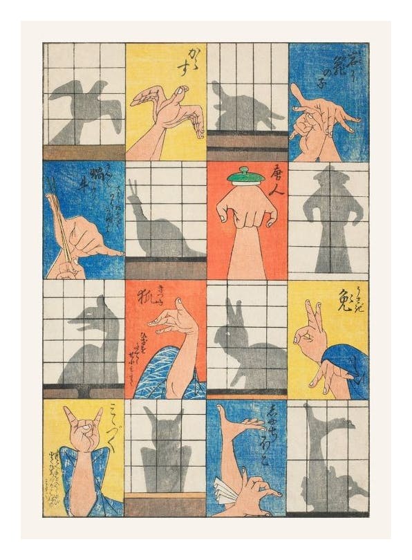 Prints - Utagawa Hiroshige - Eight Shadow Figures Print (50x70 cm) - Paintings by famous painters
