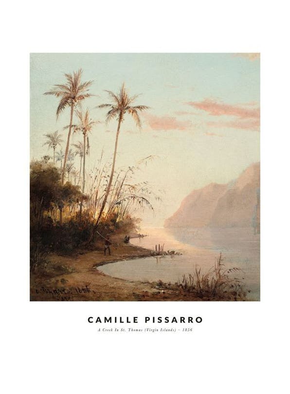Camille Pissarro - A Creek In St. Thomas (Virgin Islands) Poster (50x70 cm)