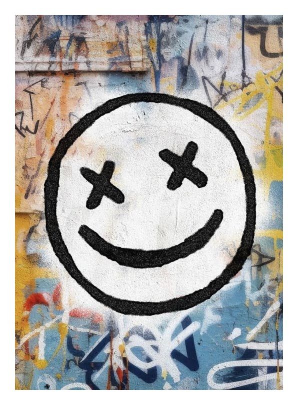 Grafitti Smiley Plakat (30x40 cm)- Sztuka