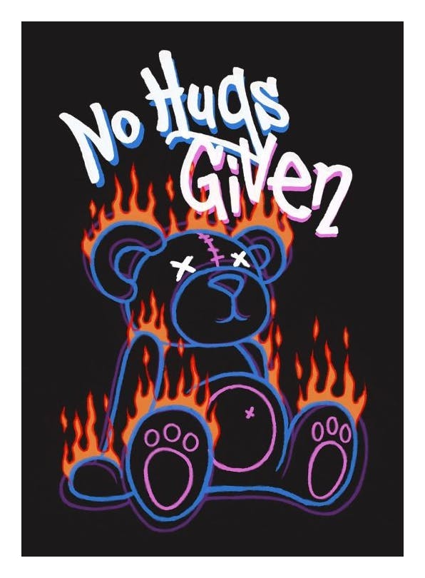 Prints - No Hugs Given Print (30x40 cm) - Teen art prints