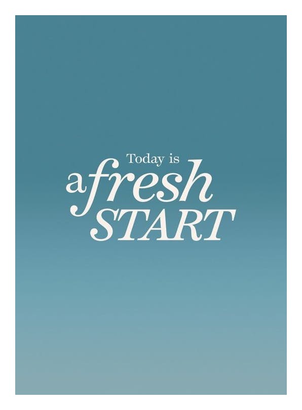 Prints - A Fresh Start Print (30x40 cm) - Text posters