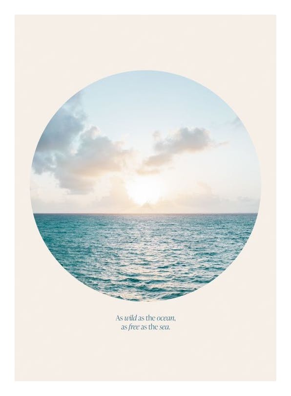 Free as the Sea Affiche (30x40 cm) - Tableaux de la mer