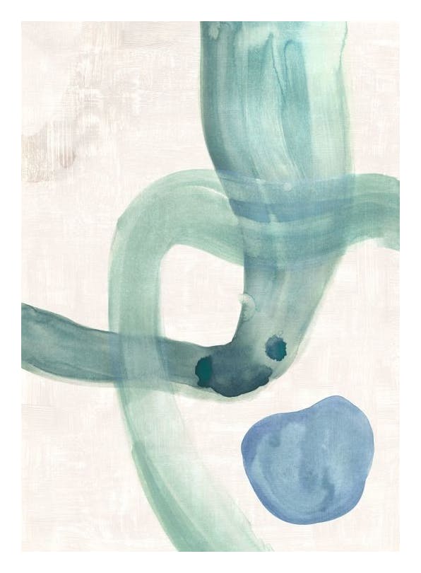 Water Shapes Affiche (50x70 cm) - Affiches en aquarelle