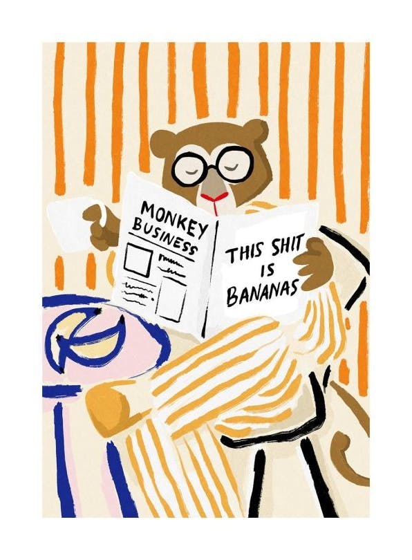 Monkey Business Poster (30x40 cm)