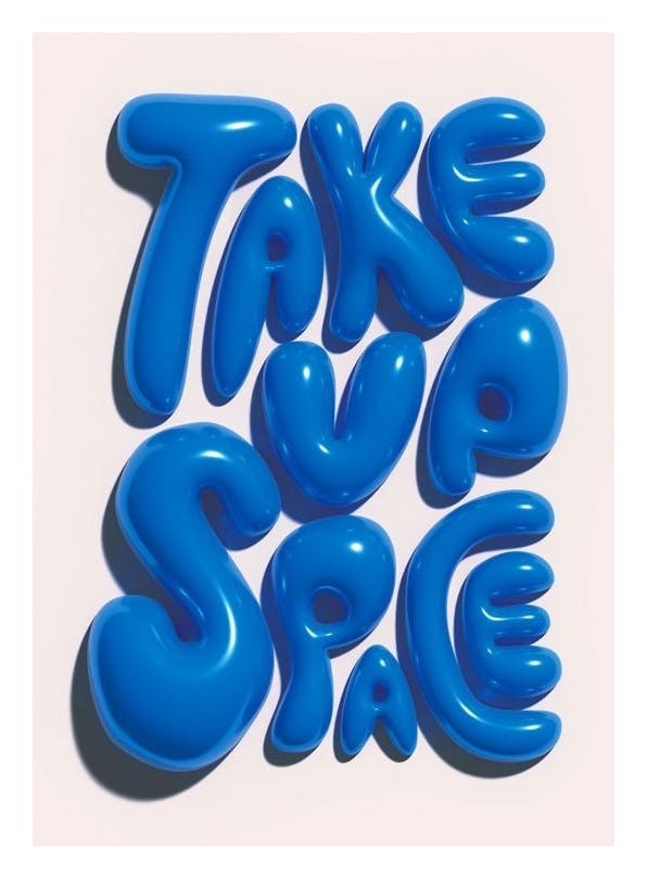 Prints - Take Up Space Print (30x40 cm) - Typography prints