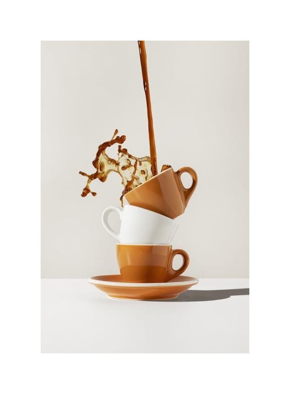 Orange Coffee Cups Affiche (30x40 cm) - Affiches de café
