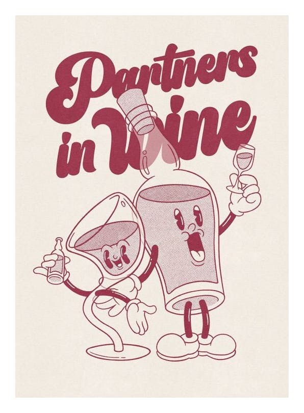 Partners in Wine Affiche (30x40 cm) - Affiches de vins & cocktails