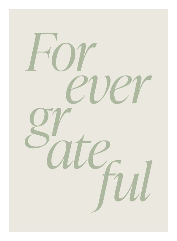 Prints - Forever Grateful Print (21x30 cm) - Typography prints