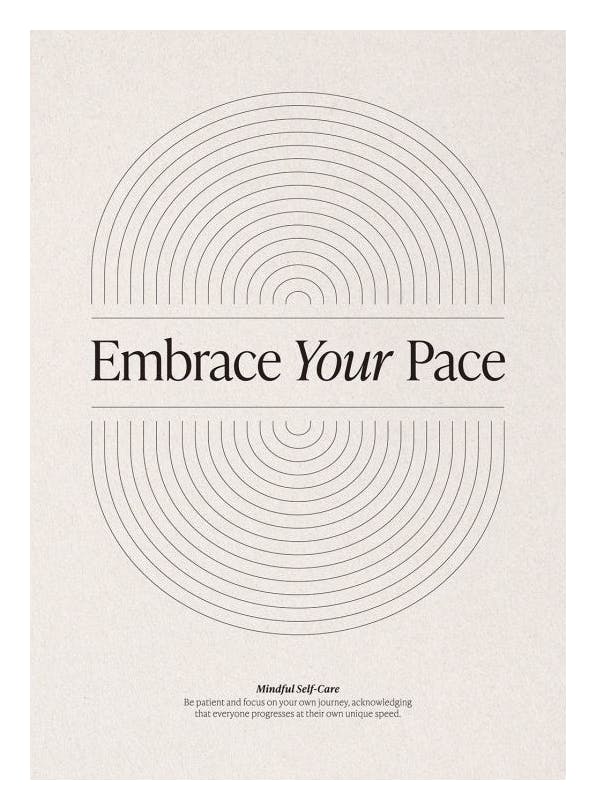 Embrace Your Pace Poster (30x40 cm) -  Motivationsbilder