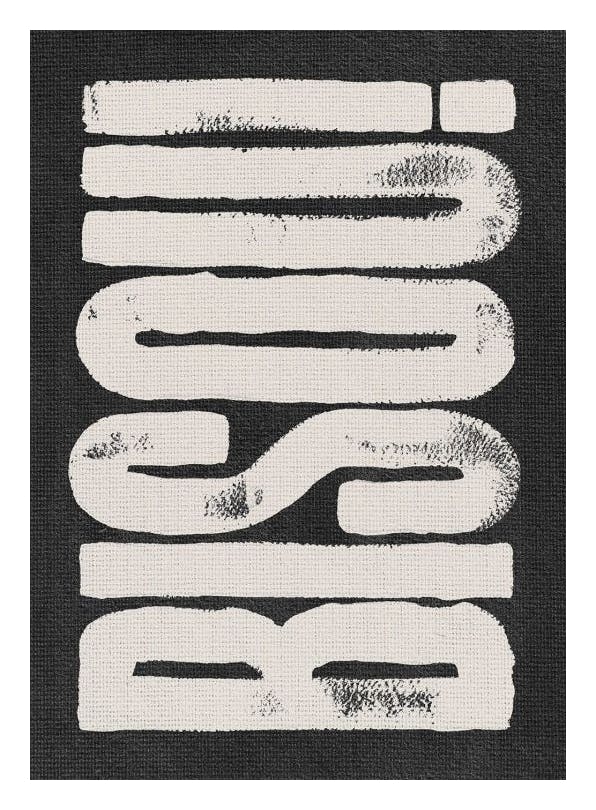 Bisou! Affiche (30x40 cm) - Affiches typographiques