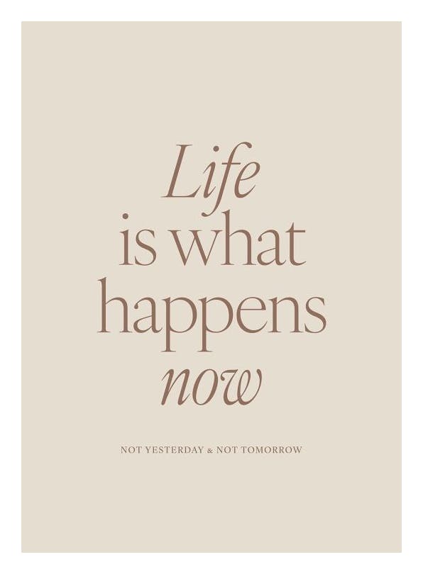 Prints - Life is What Happens Now Print (21x30 cm) - Quote prints