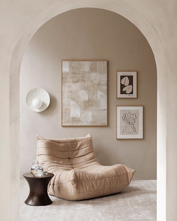 Comforting shapes gallery wall
