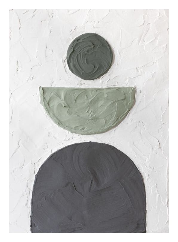 Prints - Balance in Green Print (50x50 cm) - Abstract art prints